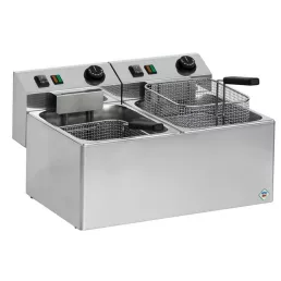   RM GASTRO REDFOX FE 77 E Olajsütő elektromos, asztali 2x8 literes, 540mm