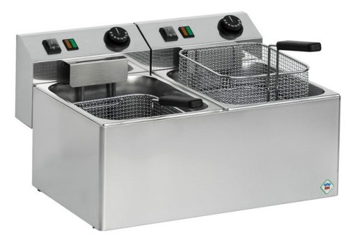 RM GASTRO REDFOX FE 77 E Olajsütő elektromos, asztali 2x8 literes, 540mm