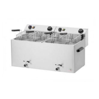   RM GASTRO REDFOX FE 1010 TD Olajsütő elektromos, asztali 2x11L medencés, 720mm, 4 kosárral