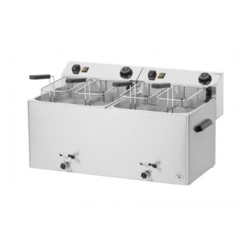 RM GASTRO REDFOX FE 1010 TD Olajsütő elektromos, asztali 2x11L medencés, 720mm, 4 kosárral