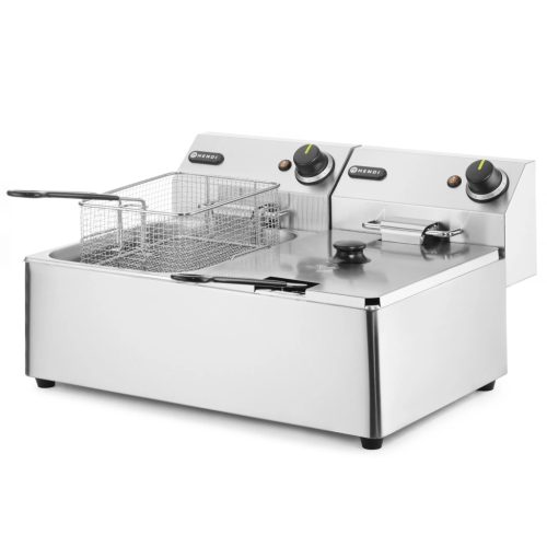 HENDI 205853 Olajsütő, 2*6 literes tartállyal "KITCHEN LINE"
