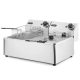 HENDI 205853 Olajsütő, 2*6 literes tartállyal "KITCHEN LINE"