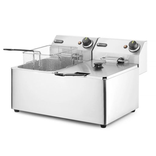 HENDI 205839 Olajsütő, 2*8 literes tartállyal "KITCHEN LINE"