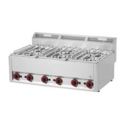   RM GASTRO REDFOX SP 90 GL Gáztűzhely asztali, 6 égőrózsával (3x 3kW + 3x 3,6kW)