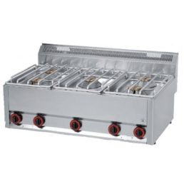   RM GASTRO REDFOX SP 90/5 GLS Gáztűzhely, asztali kialakítás, 5*4,5 kW égőrózsával