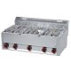 RM GASTRO REDFOX SP 90/5 GLS Gáztűzhely, asztali kialakítás, 5*4,5 kW égőrózsával