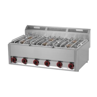   RM GASTRO REDFOX SP 90 GLS Gáztűzhely, asztali kialakítás, 6*4,5 kW égőrózsával