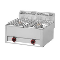  RM GASTRO REDFOX SP 60/2 GLS Gáztűzhely, asztali kialakítás, 2*4,5 kW égőrózsával
