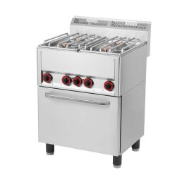   RM GASTRO REDFOX SPT 60 GLS Gáztűzhely 4 égős (4x4,5kW), GN1/1 elektromos légkeveréses sütővel