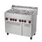 RM GASTRO REDFOX SPT 90 GLS Gáztűzhely 6 égős (6x4,5kW), GN1/1 elektromos légkeveréses sütővel, ajtós tárolóval