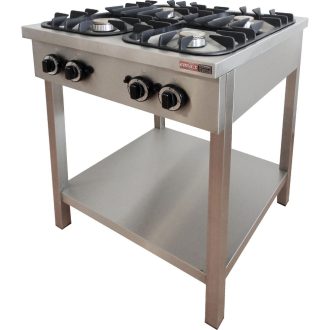   EMAX KGO-437 M 1 Gáztűzhely nyitott tároló állványon, 4 égős, 16,2kW