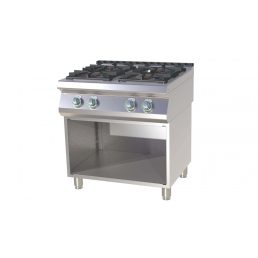   RM GASTRO SP 780 G Gáztűzhely 4 égős, alsó nyitott tárolóval, 800mm (2x 4,5kW + 2x 7,5kW)