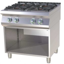   RM GASTRO SPS 780 G Gáztűzhely 4 égős, alsó nyitott tárolóval (2x 4kW + 2x 8,5kW)