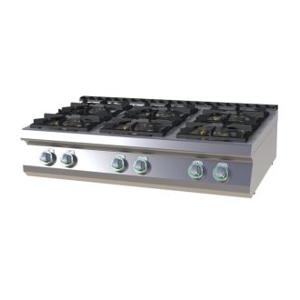   RM GASTRO SPS 7012 G Gáztűzhely asztali, 6 égős (4x 8,5kW + 2x 4kW)
