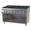 RM GASTRO SP 7120 G Gáztűzhely 6 égős, alsó nyitott tárolóval, (4x 7,5kW + 2x 4,5kW)