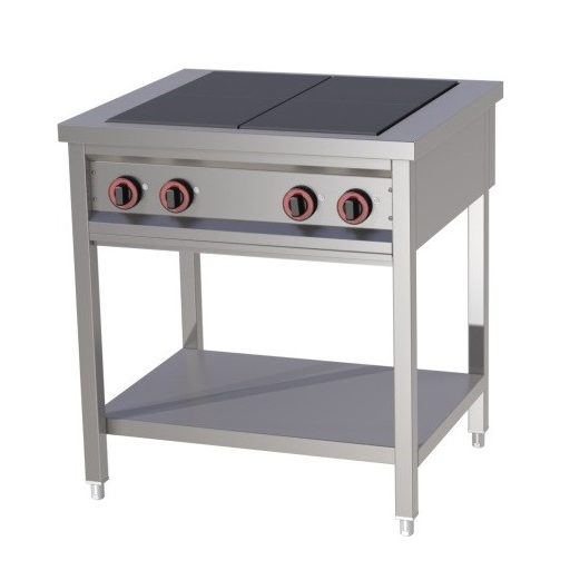 RM GASTRO REDFOX SPF 80 Főzőasztal elektromos főzőlappal, szabadonálló (4x 3kW)