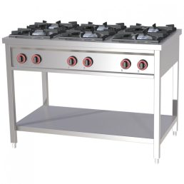   RM GASTRO REDFOX SPF 120 G Főzőasztal 6 gázégős, szabadonálló (4x 7kW + 2x 4kW)