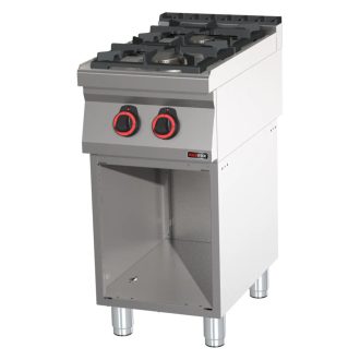   RM GASTRO REDFOX SPB 70/40 G Gáztűzhely, 2 égős, nyitott tárolószekrénnyel, 400mm (3,5kW + 6kW)