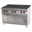 RM GASTRO REDFOX SPB 70/120 G Gáztűzhely, 6 égős, nyitott tárolószekrénnyel, 1200mm (2x3,5kW + 4x6kW)