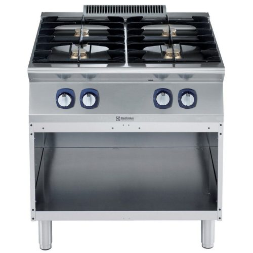 4 égős gáztűzhely nyitott alsó tárolóval, 800 mm – ELECTROLUX PROFESSIONAL 371178