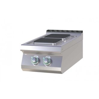   RM GASTRO SPQ 704 E Tűzhely elektromos asztali, két négyzet alakú főzőlappal, 400mm