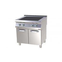  RM GASTRO SPL 780 E Tűzhely elektromos négy négyzet alakú főzőlappal, ajtós tárolóval, 800mm