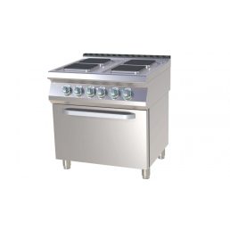   RM GASTRO SPQT 780-21 E Tűzhely elektromos, 4 négyzet-főzőlappal, statikus sütővel, 800mm