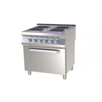   RM GASTRO SPQT 780-21 E Tűzhely elektromos, 4 négyzet-főzőlappal, statikus sütővel, 800mm