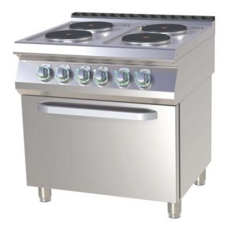   RM GASTRO SPT 780-11 E Elektromos tűzhely 4 főzőlappal, légkeveréses sütővel, 800mm