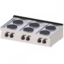   RM GASTRO REDFOX SP 70/012 E Tűzhely elektromos asztali, hat főzőlapos, 1200mm