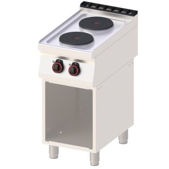   RM GASTRO REDFOX SP 70/40 E Tűzhely elektromos, két főzőlapos, nyitott tárolószekrénnyel, 400mm