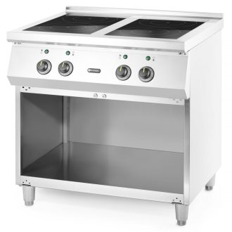   HENDI 237687 Indukciós tűzhely nyitott alsó szekrénnyel, négyzónás, 17kW