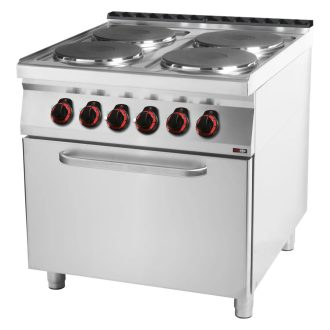   RM GASTRO REDFOX SPT 90/80-11 E Tűzhely elektromos 4 kerek főzőlappal, GN1/1 méretű légkeveréses sütővel