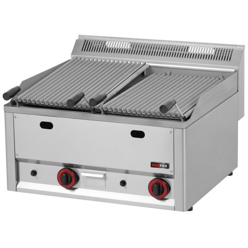 RM GASTRO REDFOX GL 60 GL Lávaköves grill, gázüzemű 660mm, 8kW