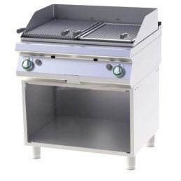   RM GASTRO GL 780 G Gázüzemű lávaköves grill 15kW, alsó tárolóval, 800mm