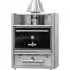 Faszenes grill sütőkemence, 65 adagos, 530x390mm-es grillrácsokkal, asztali kivitel – ROASTER R54