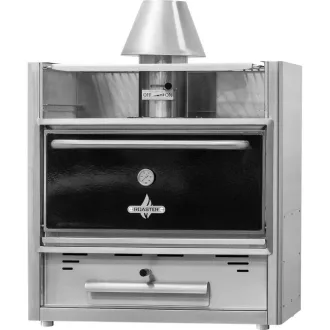   Faszenes grill sütőkemence, 95 adagos, 735x390mm-es grillrácsokkal, asztali kivitel – ROASTER R74