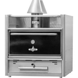   Faszenes grill sütőkemence, 110 adagos, 735x590mm-es grillrácsokkal, asztali kivitel – ROASTER R76