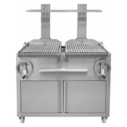   Faszenes parrilla grill, dupla kivitel, alsó tárolószekrénnyel – ROASTER GP2GC
