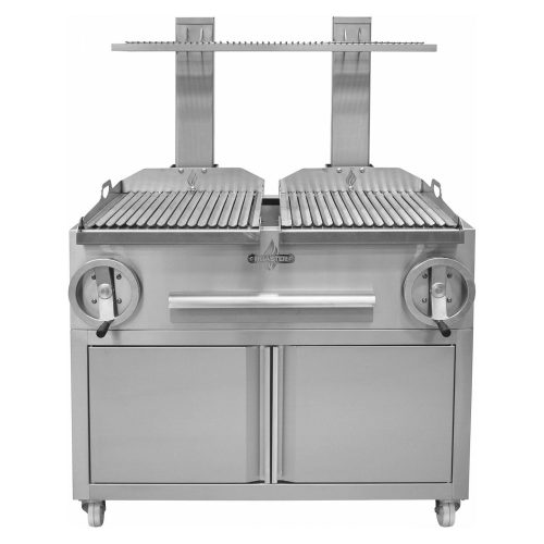 Faszenes parrilla grill, dupla kivitel, alsó tárolószekrénnyel – ROASTER GP2GC