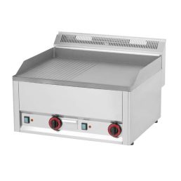   RM GASTRO REDFOX FTHR 60 EL Szeletsütő lap 1/2 sima és 1/2 bordázott felülettel, elektromos, asztali 660 mm