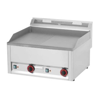   RM GASTRO REDFOX FTHR 60 EL Szeletsütő lap 1/2 sima és 1/2 bordázott felülettel, elektromos, asztali 660 mm