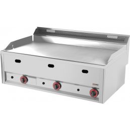  RM GASTRO REDFOX FTH 90 GL Szeletsütő lap nagyméretű sima sütőfelülettel, gázüzemű, asztali, 990mm