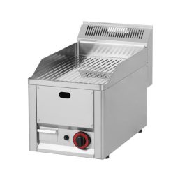   RM GASTRO REDFOX FTRC 30 GL Szeletsütő lap bordázott króm sütőfelülettel, gázüzemű, asztali 330mm