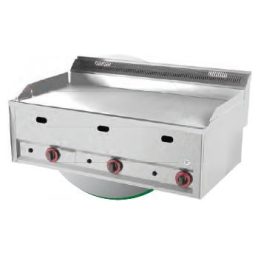   RM GASTRO REDFOX FTHC 90 GL Szeletsütő lap nagyméretű sima króm sütőfelülettel, gázüzemű, asztali, 990mm