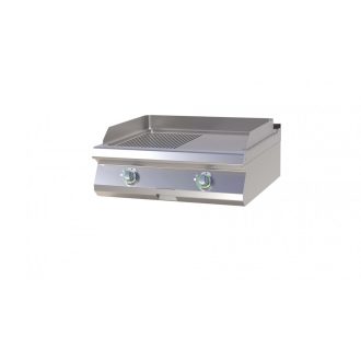   RM GASTRO FTHR 708 E Szeletsütő lap 1/2 sima, 1/2 bordázott sütőfelülettel, elektromos asztali, 800mm