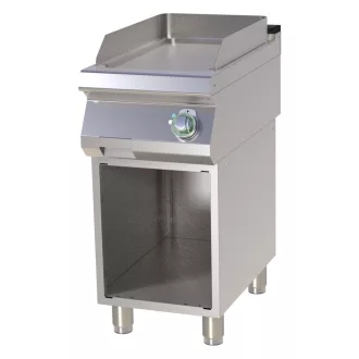   RM GASTRO FTH 740 E Szeletsütő lap elektromos, sima sütőfelülettel, alsó nyitott tárolóval 400mm