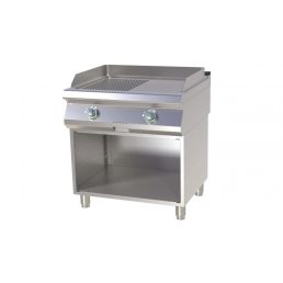   RM GASTRO FTHR 780 E Szeletsütő lap 1/2 sima, 1/2 bordázott sütőfelülettel, elektromos, alsó nyitott tárolóval, 800mm