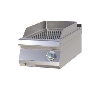   RM GASTRO FTRC 704 E Szeletsütő lap bordázott króm sütőfelülettel, elektromos asztali, 400mm