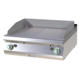  RM GASTRO FTHR 708 G Szeletsütő lap 1/2 sima, 1/2 bordázott sütőfelülettel, gázüzemű asztali, 800 mm